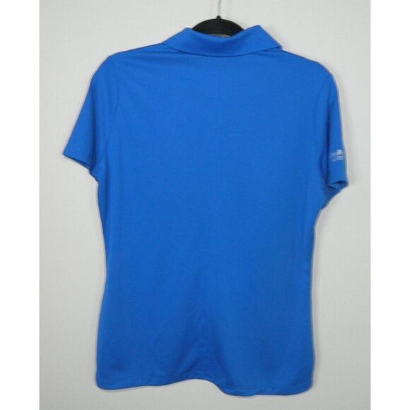 Nike Fit Dry Polo Women Size Large‎ Blue Short Sleeve Top - Picture 2 of 5
